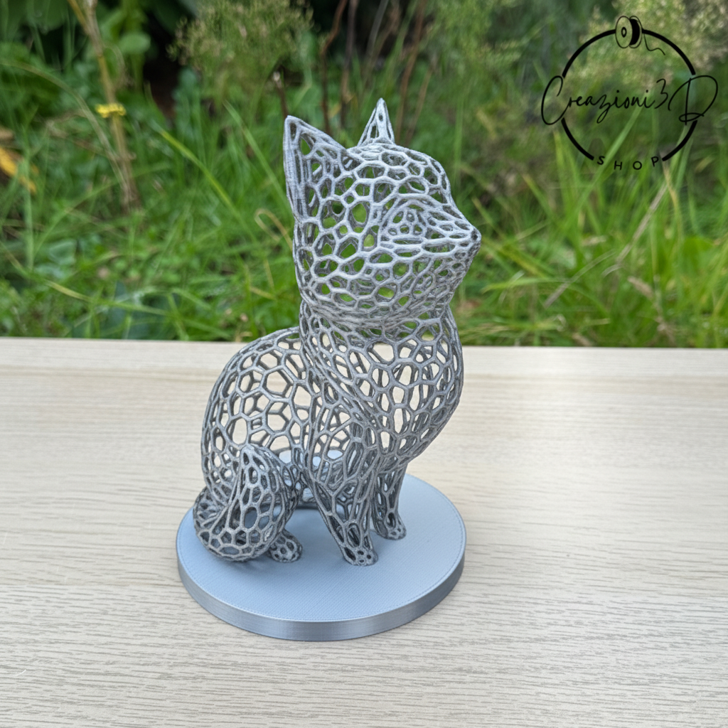 Gattino argento stampa 3d
