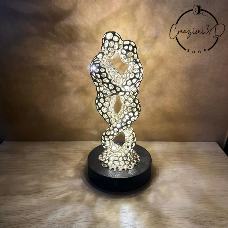 coppia che si abbraccia lampada romantica stampa 3d