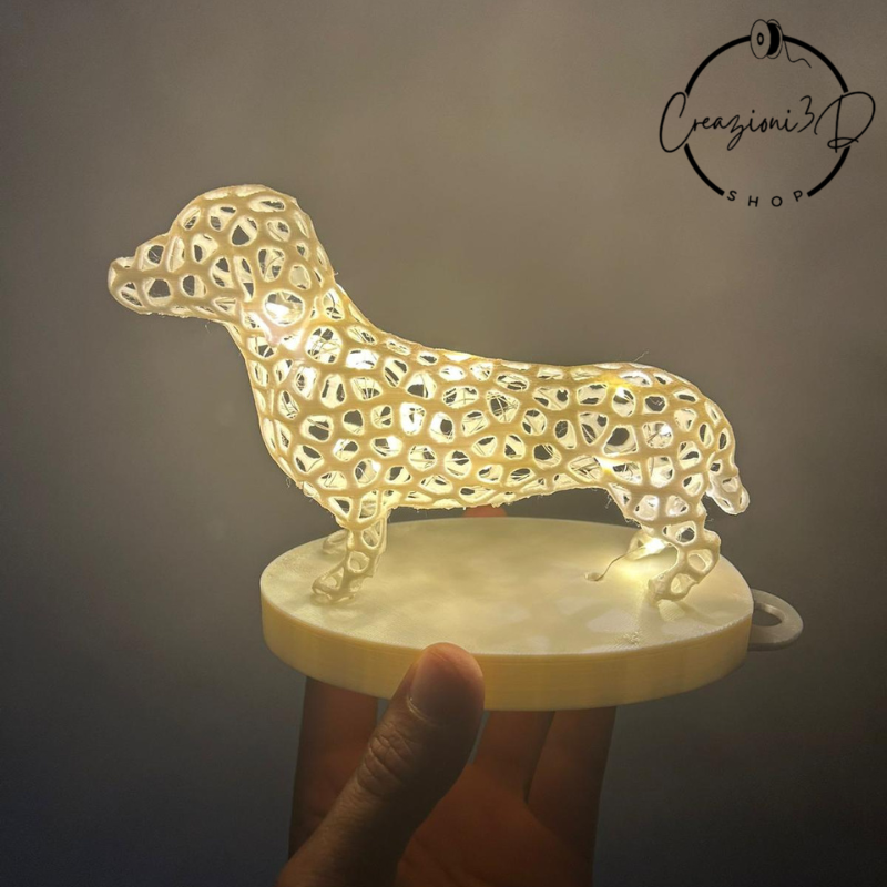 bassotto made in italy con lucine idea regalo can