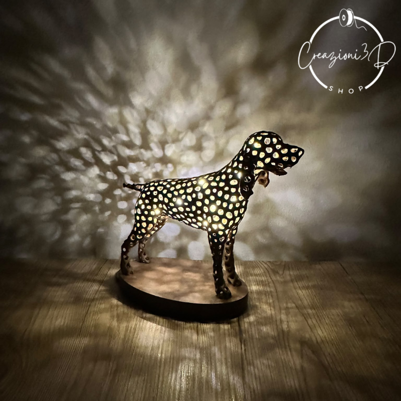 lampada bracco italiano idea regalo