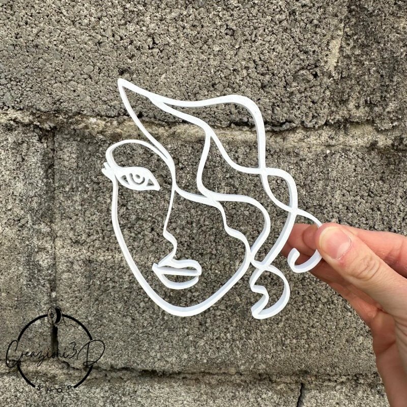 cake topper volto donna stampa 3d