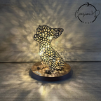 chihuahua marrone con lucine traforato made in italy