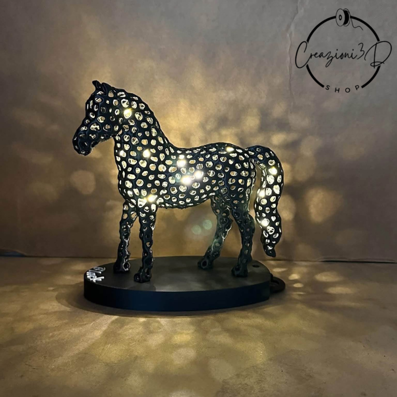 cosa regalo a bambina amante equitazione cavallo luminoso con nome