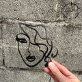 decorazione torta faccia donna minimalista