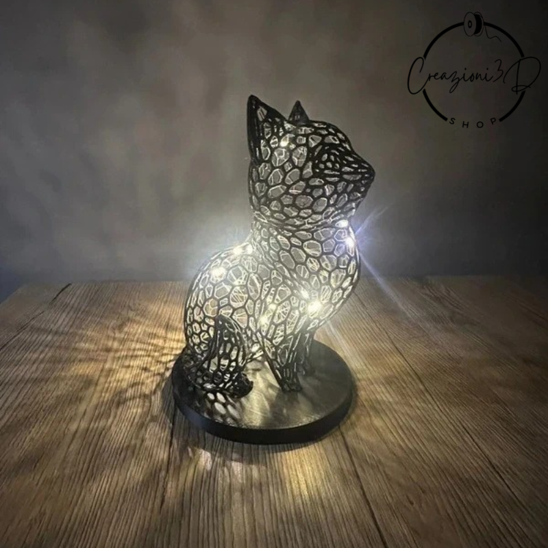 gattino luminoso nero stampa 3d