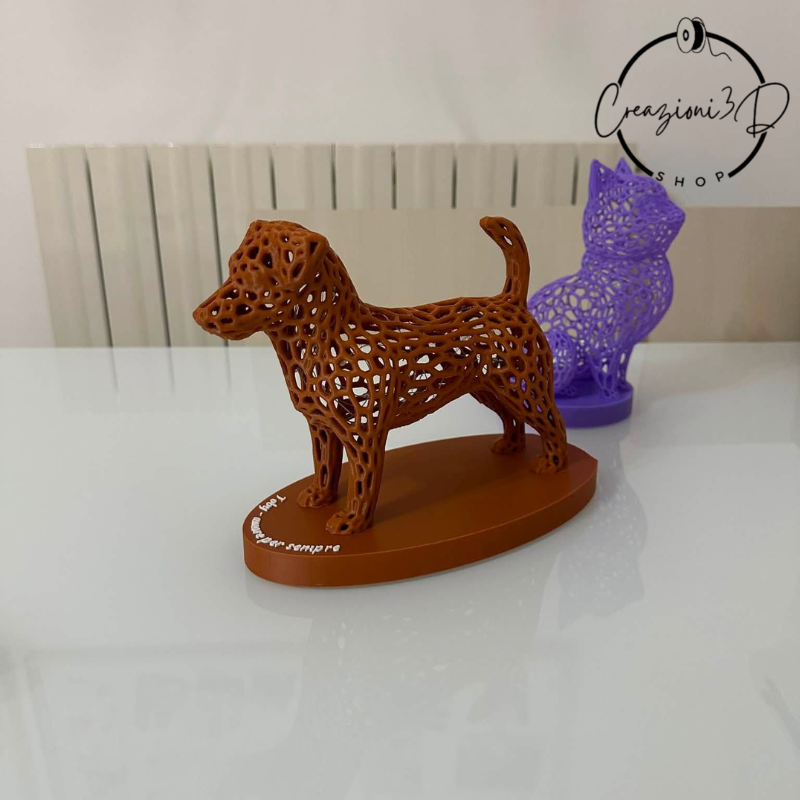 lampada jack russel stampa 3d made in italy