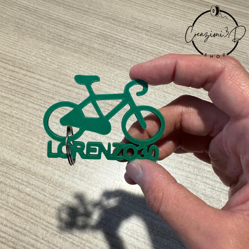 portachiavi per ciclisti con nome personalizzato