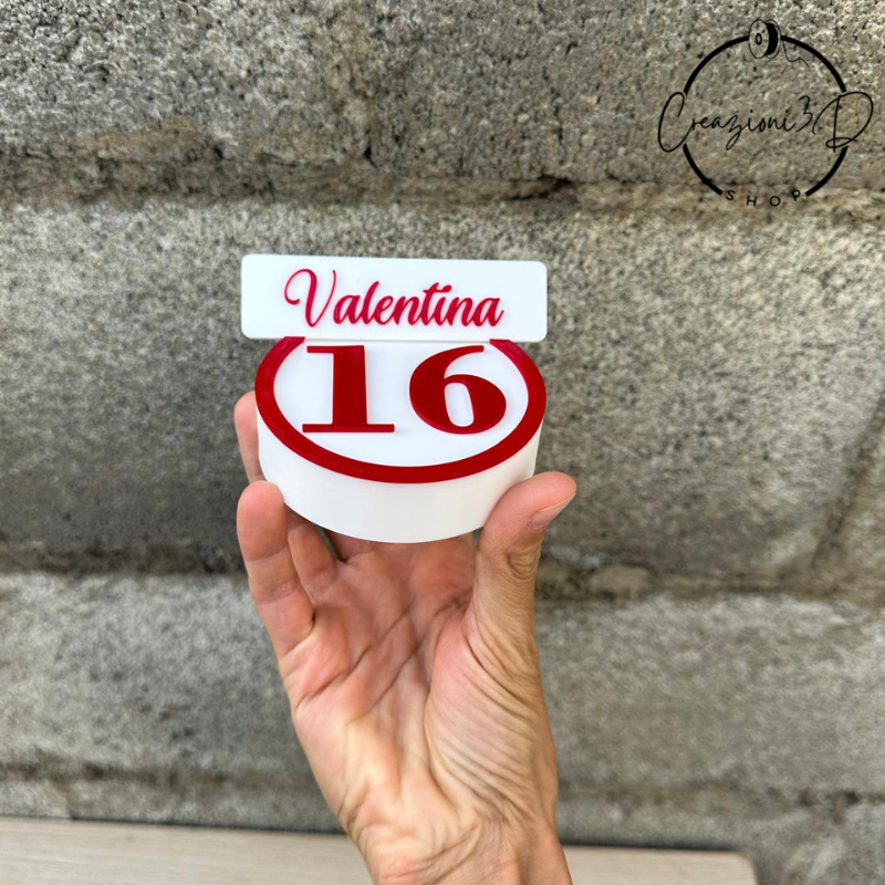 segnaposto personalizzato numero della tombola con nome