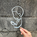 cake topper argento per comunione bambino che prega