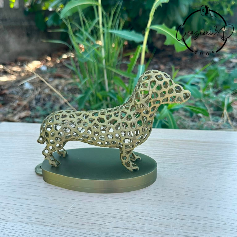 statuetta bassotto con lucine creazini 3d shop italia